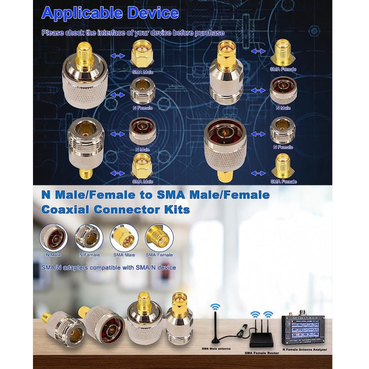 4 in 1 SMA To N RF Coaxial Connector Adapter, SMA To N 4 in 1 SMA To N RF Coaxial Connector Adapter, SMA To N